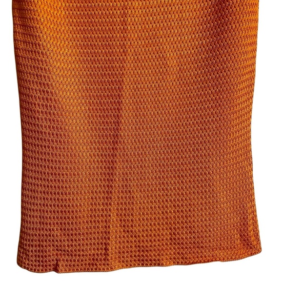 Salvatore Ferragamo Silk Knit Orange Tank Top Made in Italy - Picture 5 of 9
